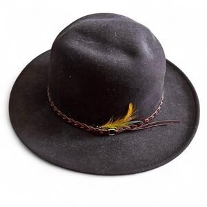 Outback Trading Company Randwick 100% quality wool brown felt cowboy hat